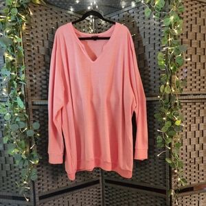 Torrid coral v-neck lightweight sweater size 6x
